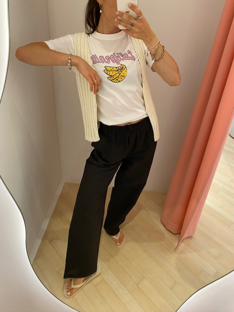 T-Shirt Banana white/pink