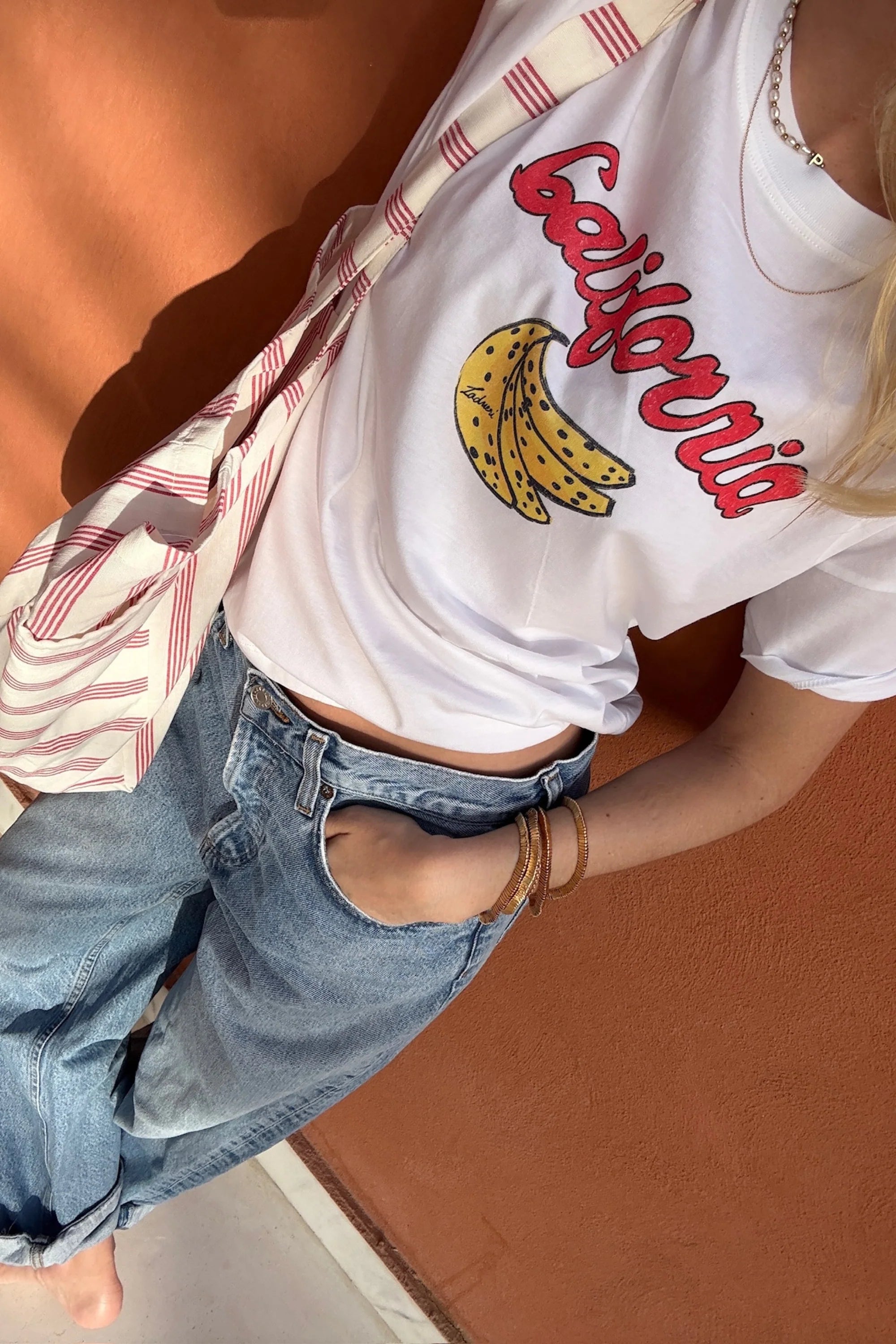 T-Shirt Banana white/red