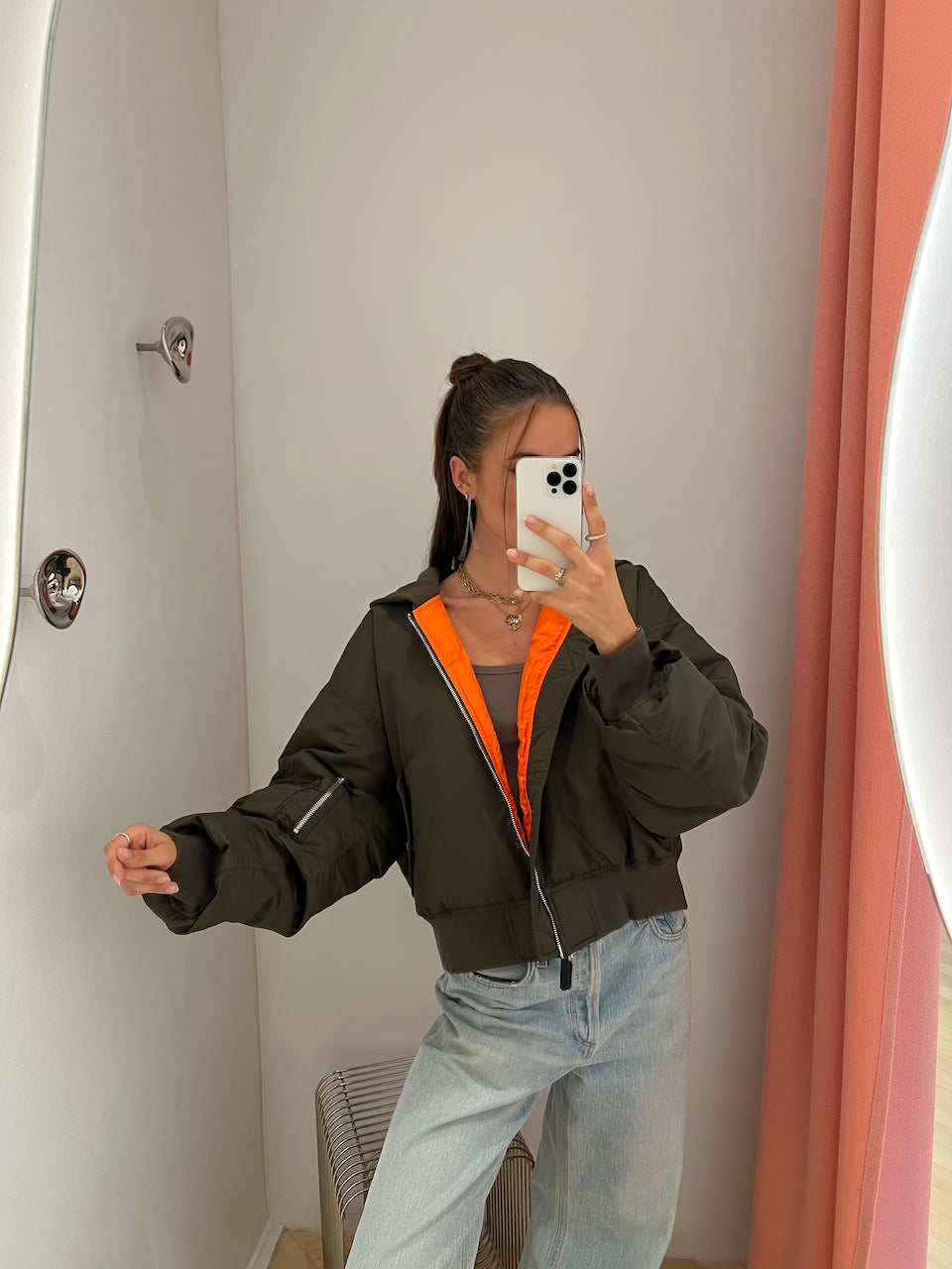 The Getty Bomber Jacket oliv