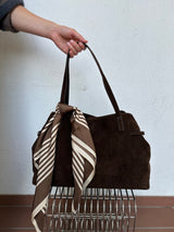 Striped Scarf mocha mousse/cream 65cm