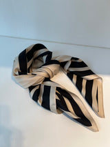 Wide Striped Scarf sand 80cm