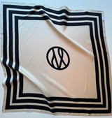 Wide Striped Scarf sand 80cm