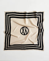 Wide Striped Scarf sand 80cm