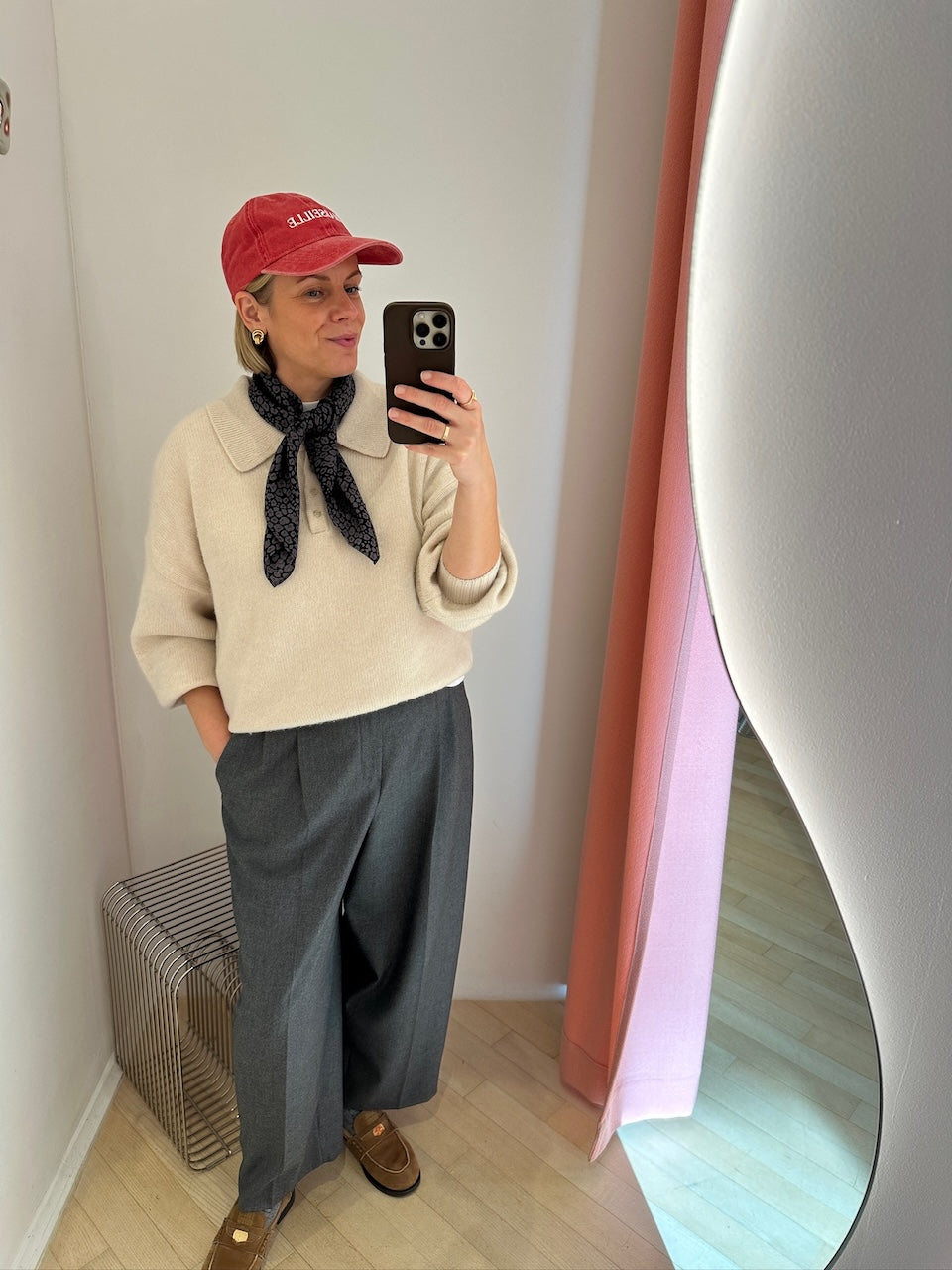 Winter Scarf Leo black & grey