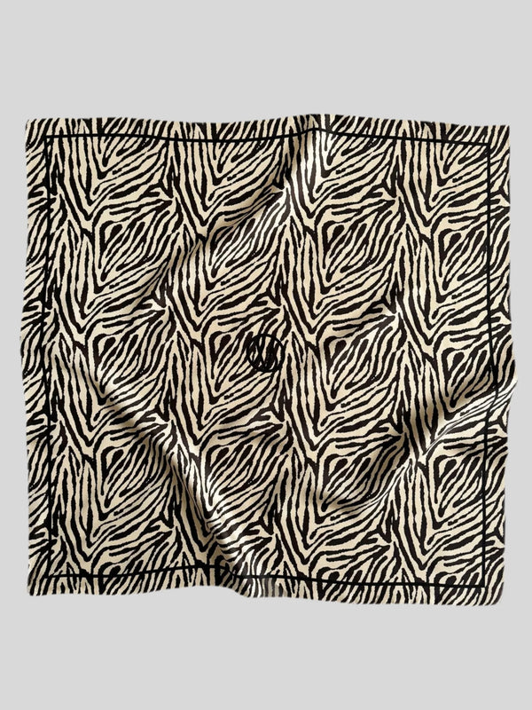 Zebra Scarf cream/black 80cm