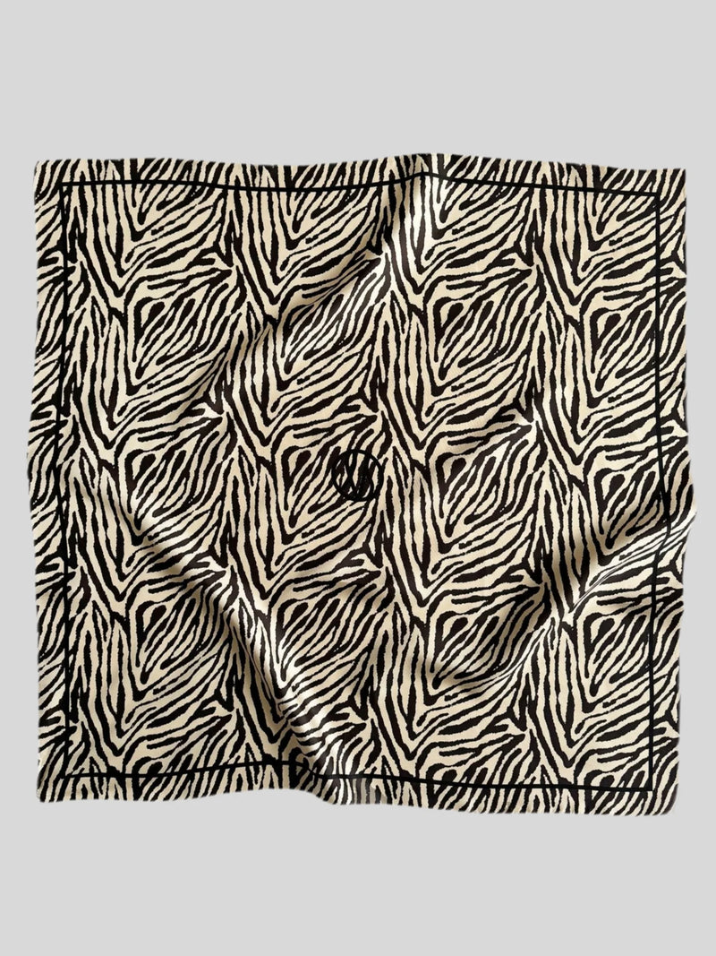 Zebra Scarf cream/black 80cm