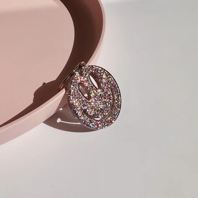 Schlüsselanhänger HAPPY glitzermix