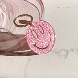 Schlüsselanhänger HAPPY glitzerpink