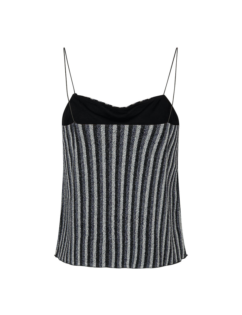 Glitter Jersey Simo Top glitter stripe/silver