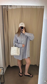 Popla Nuella Shirt estate blue cloud dancer