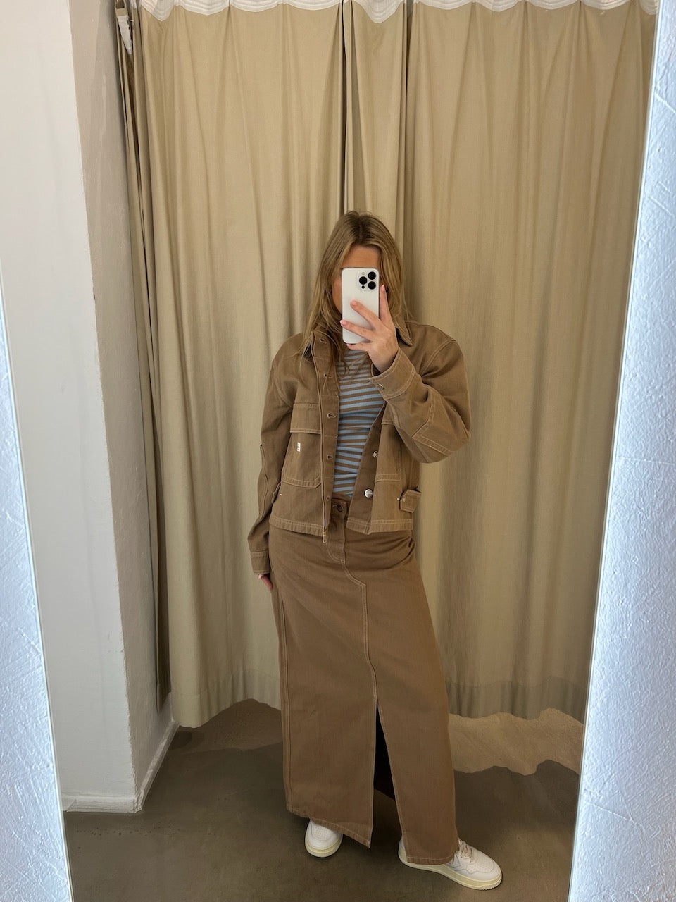 Soil Denim Ketty Skirt tiger's eye