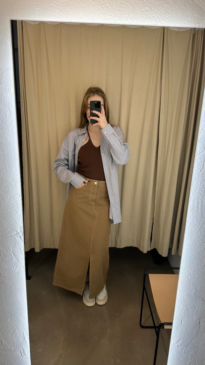 Soil Denim Ketty Skirt tiger's eye