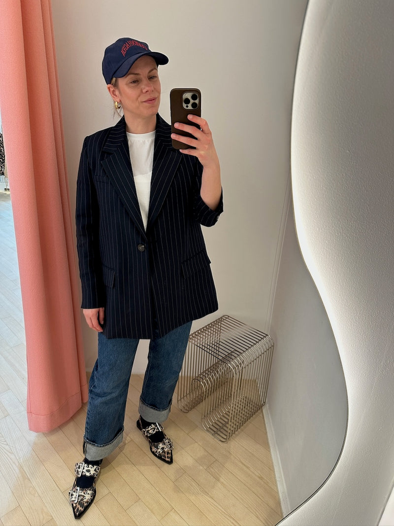 Norton Vest navy stripes