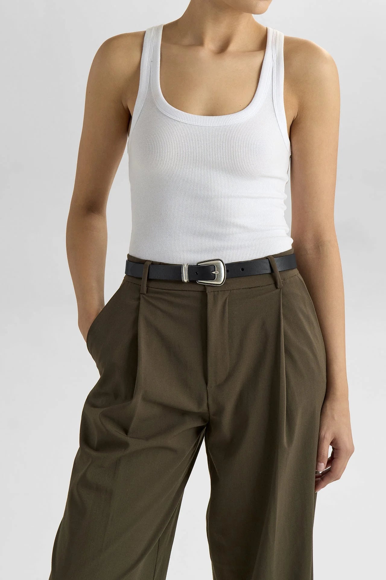 PaigeMBG Belt black silver