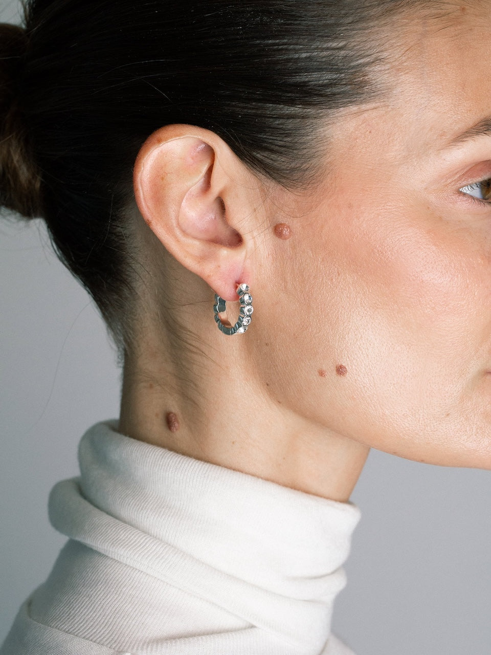 15mm Lotus Hoops silver