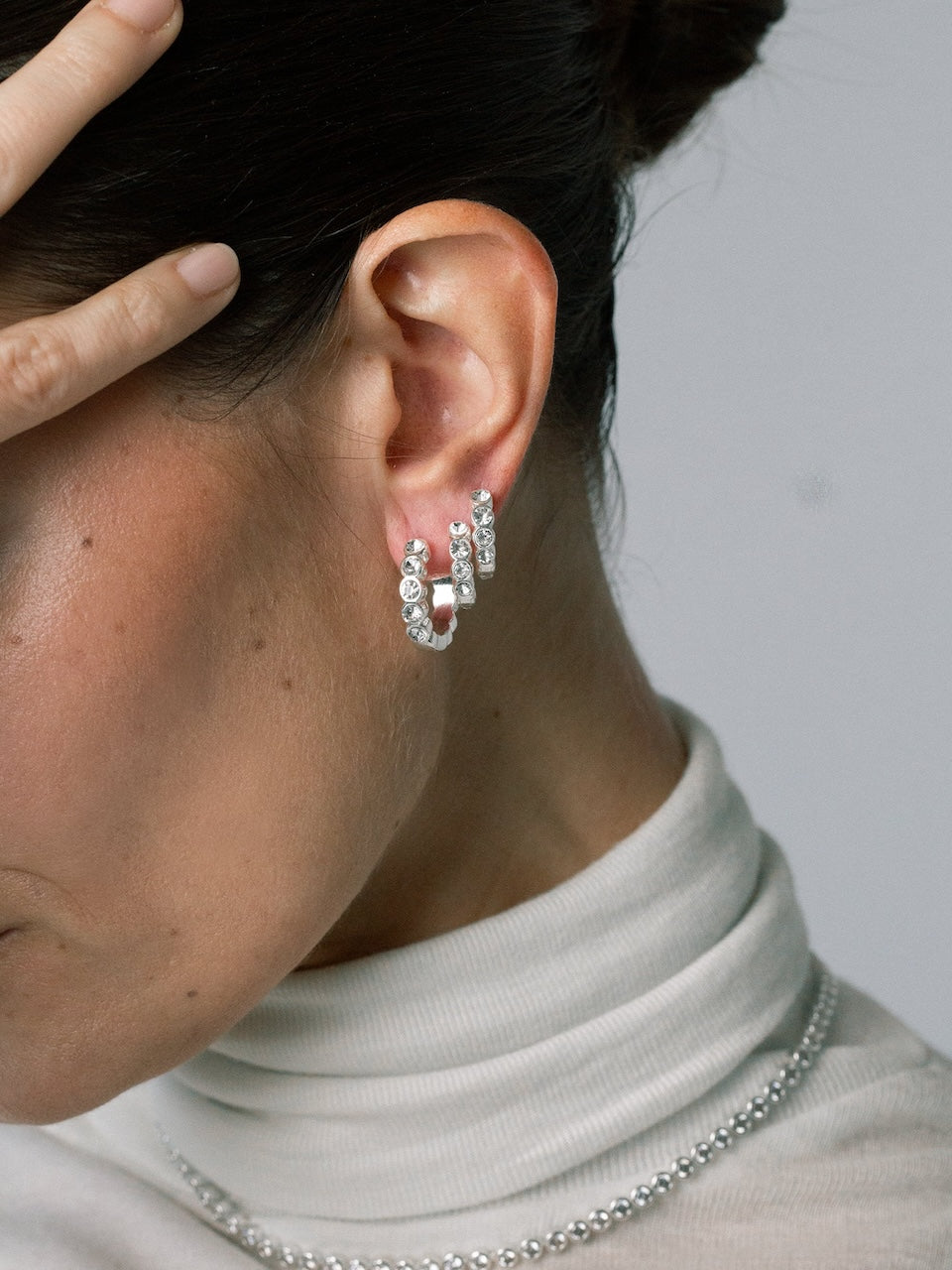 15mm Lotus Hoops silver