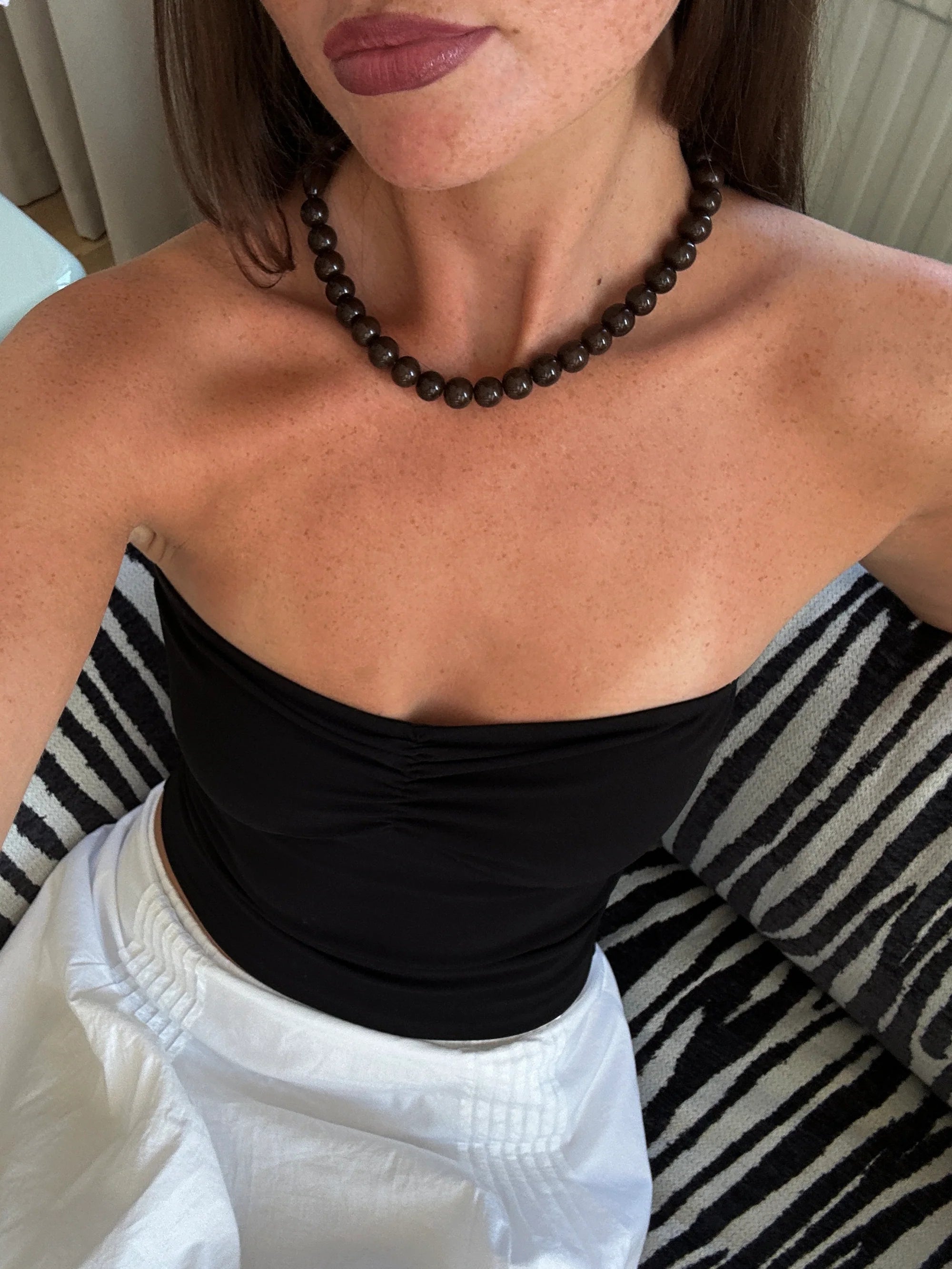 Cocoa Beaded Necklace brown