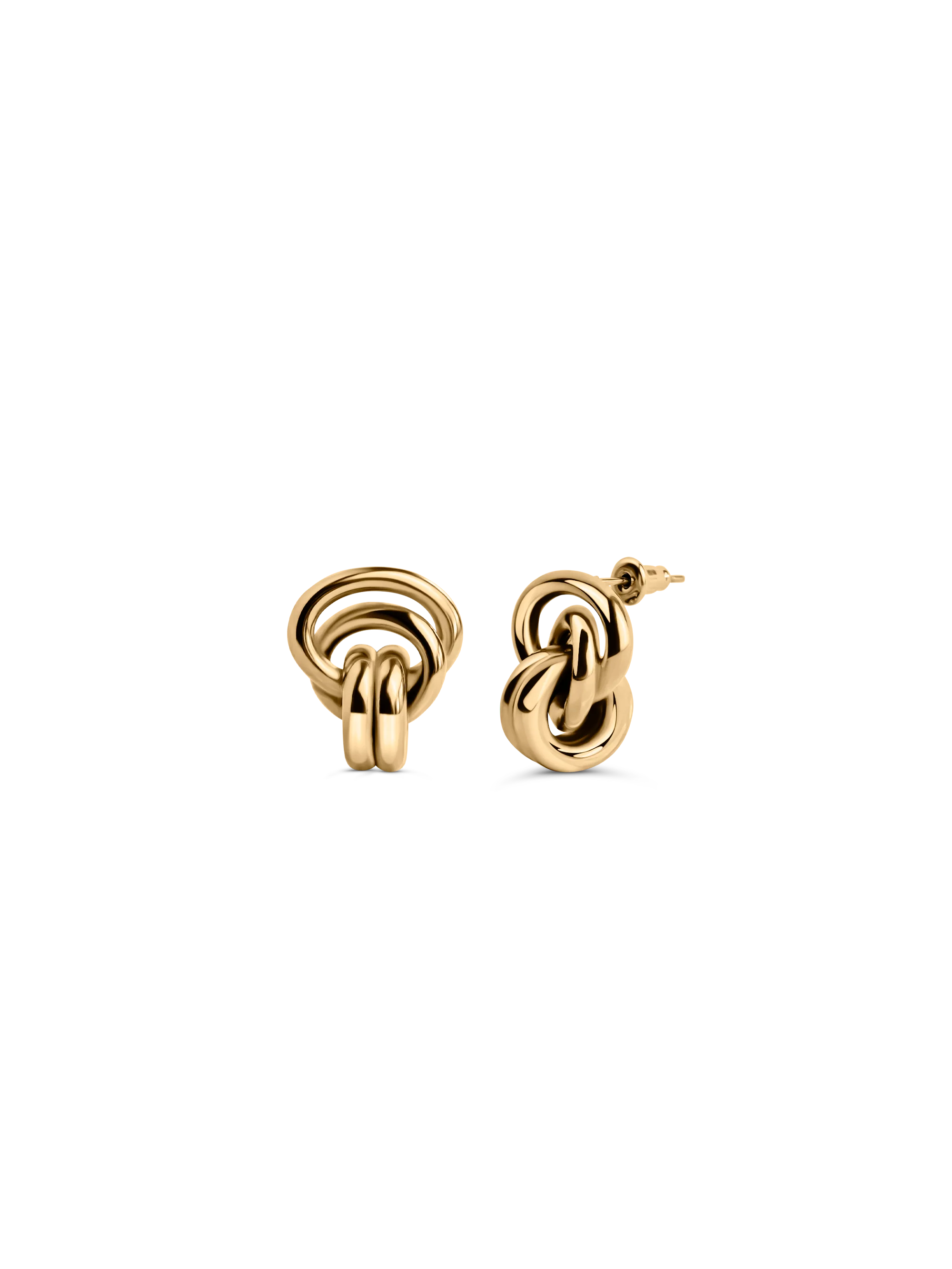 Double Knot Earrings golden