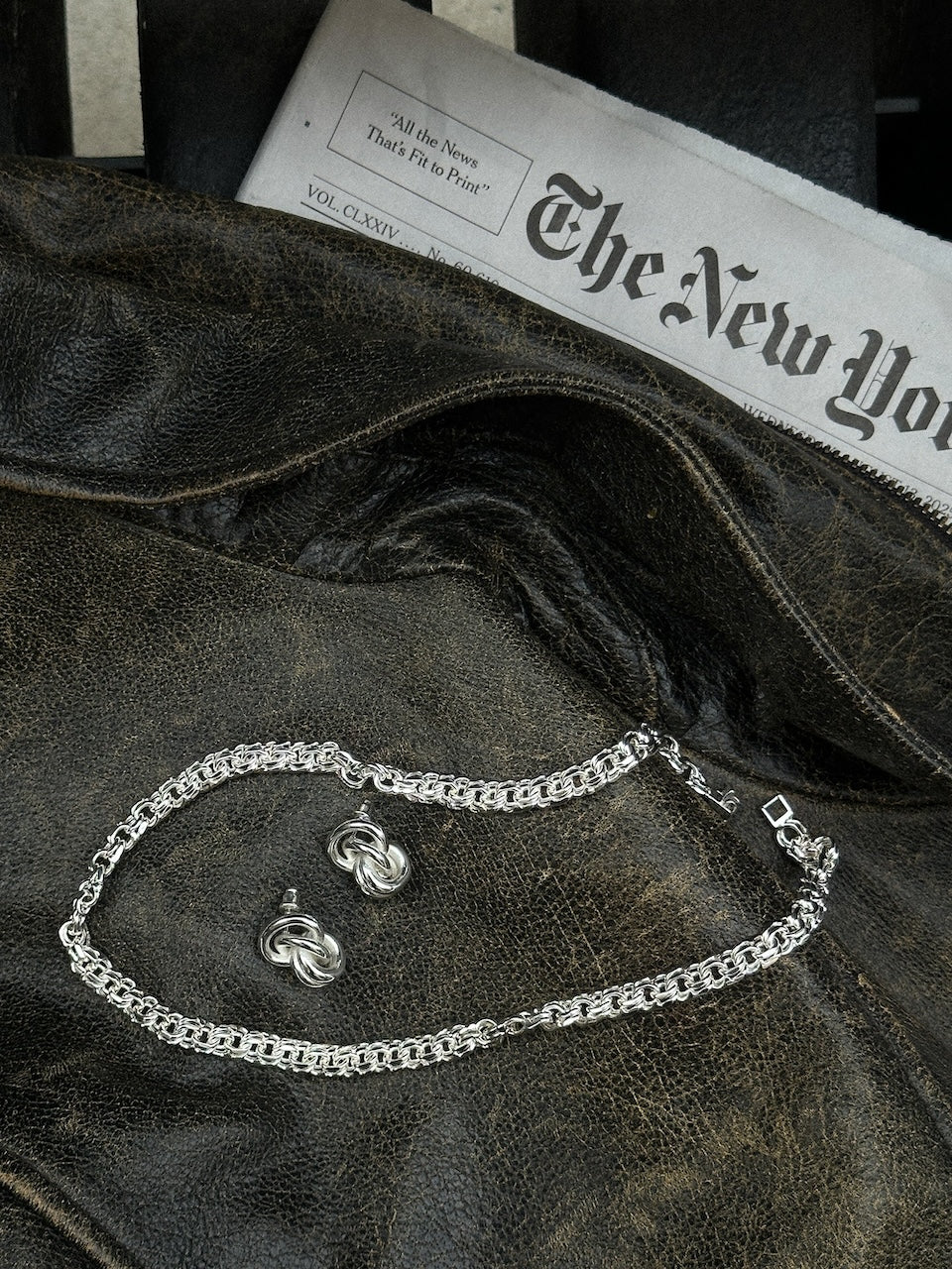 Double Knot Earrings silver