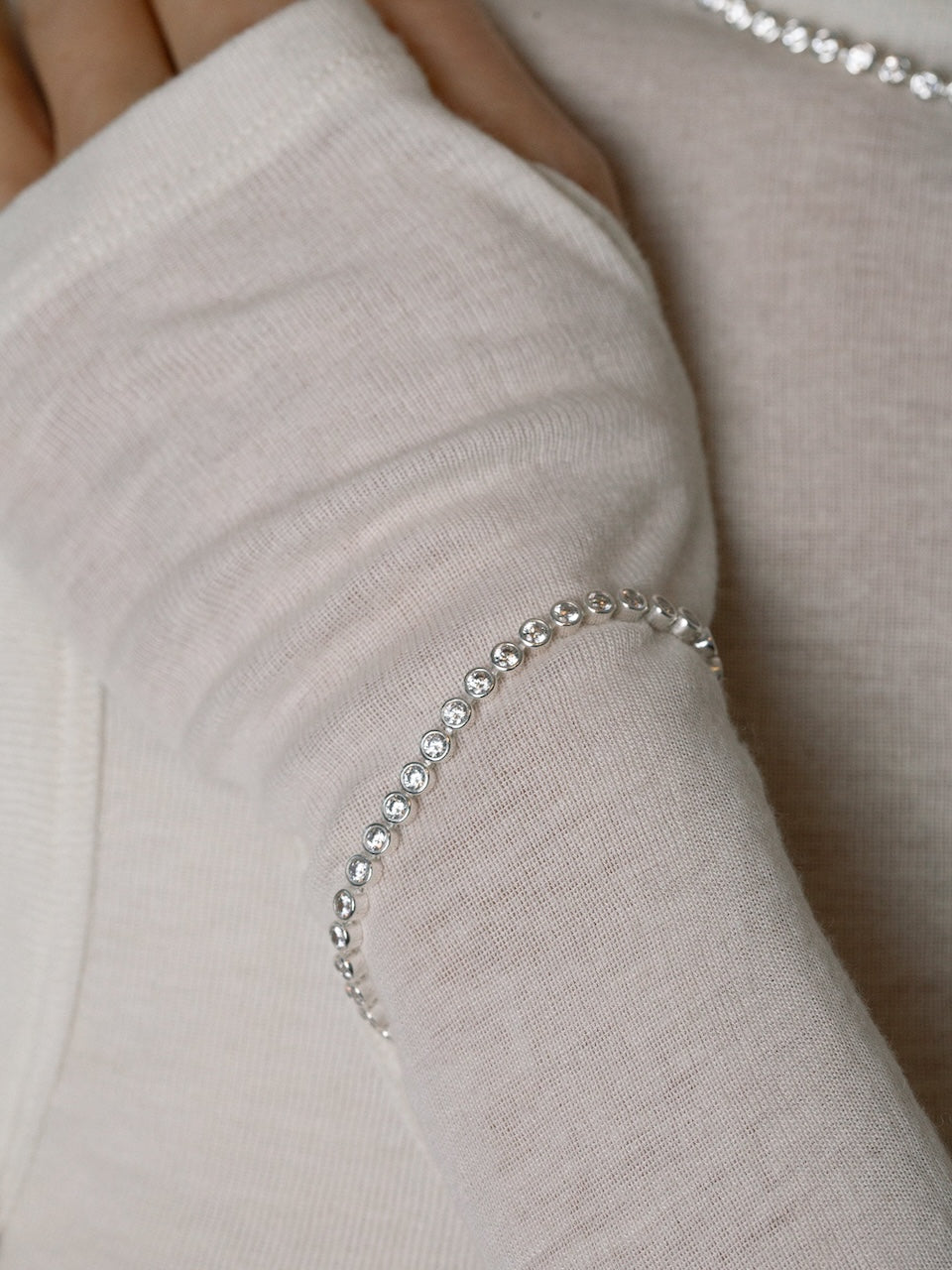 Lotus Tennis Bracelet silver