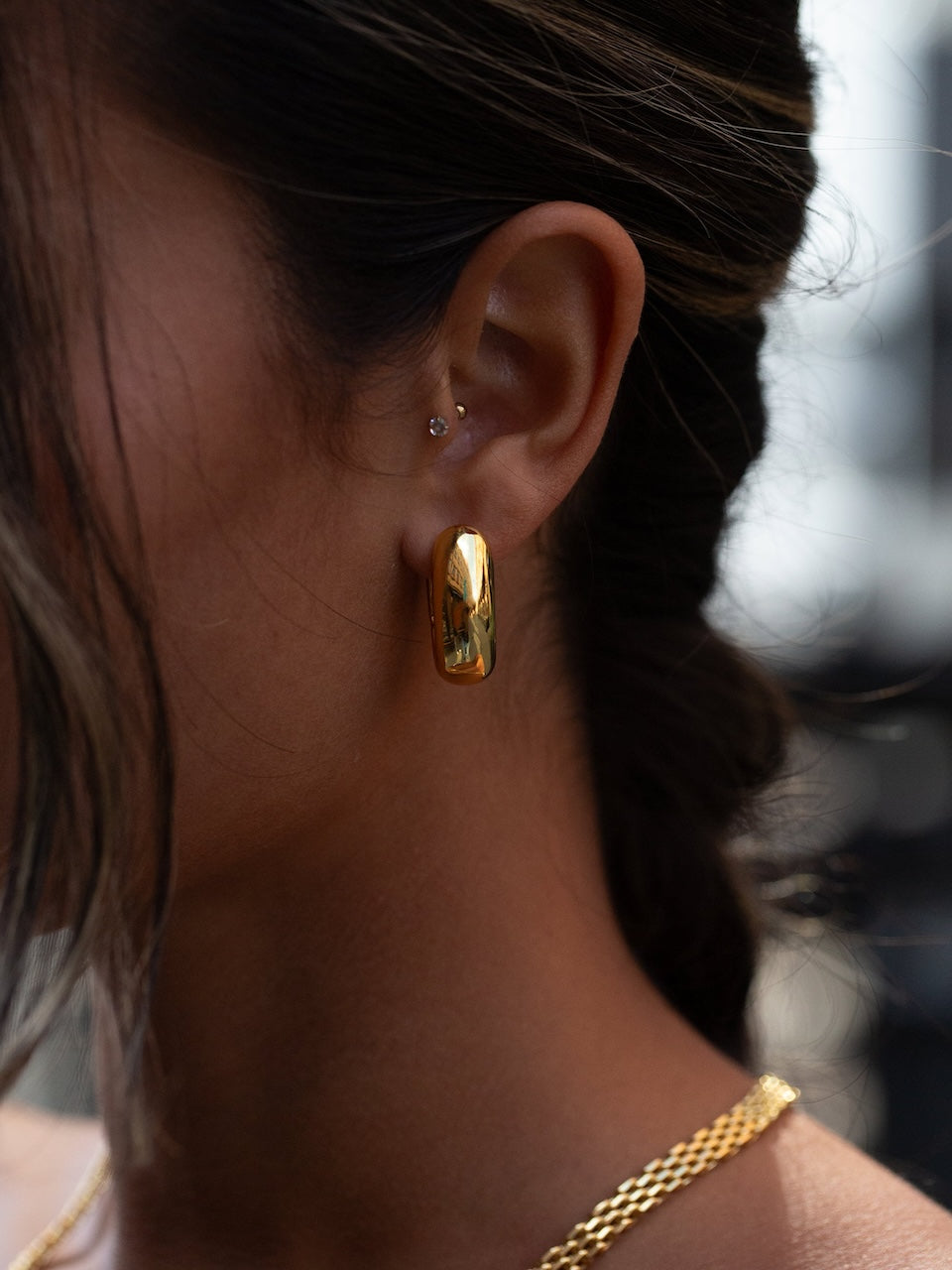 Oval Dome Hoops golden