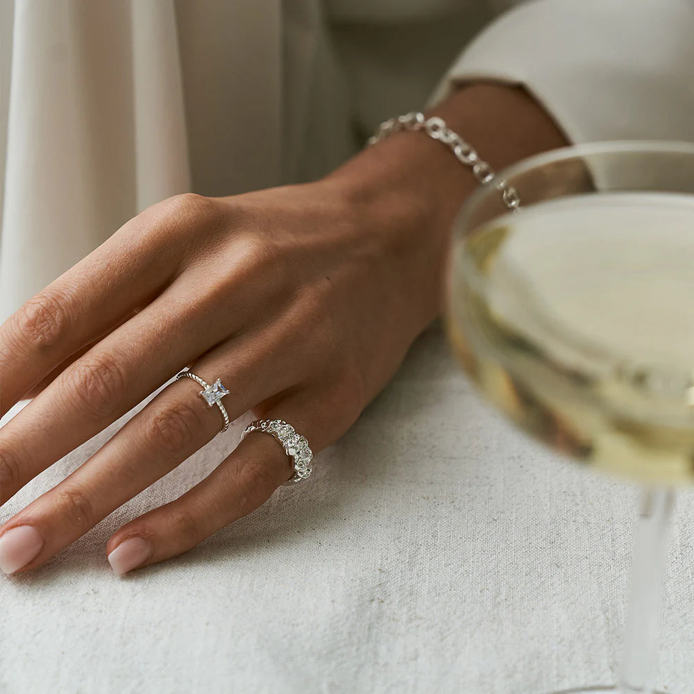 Structured Ring silver