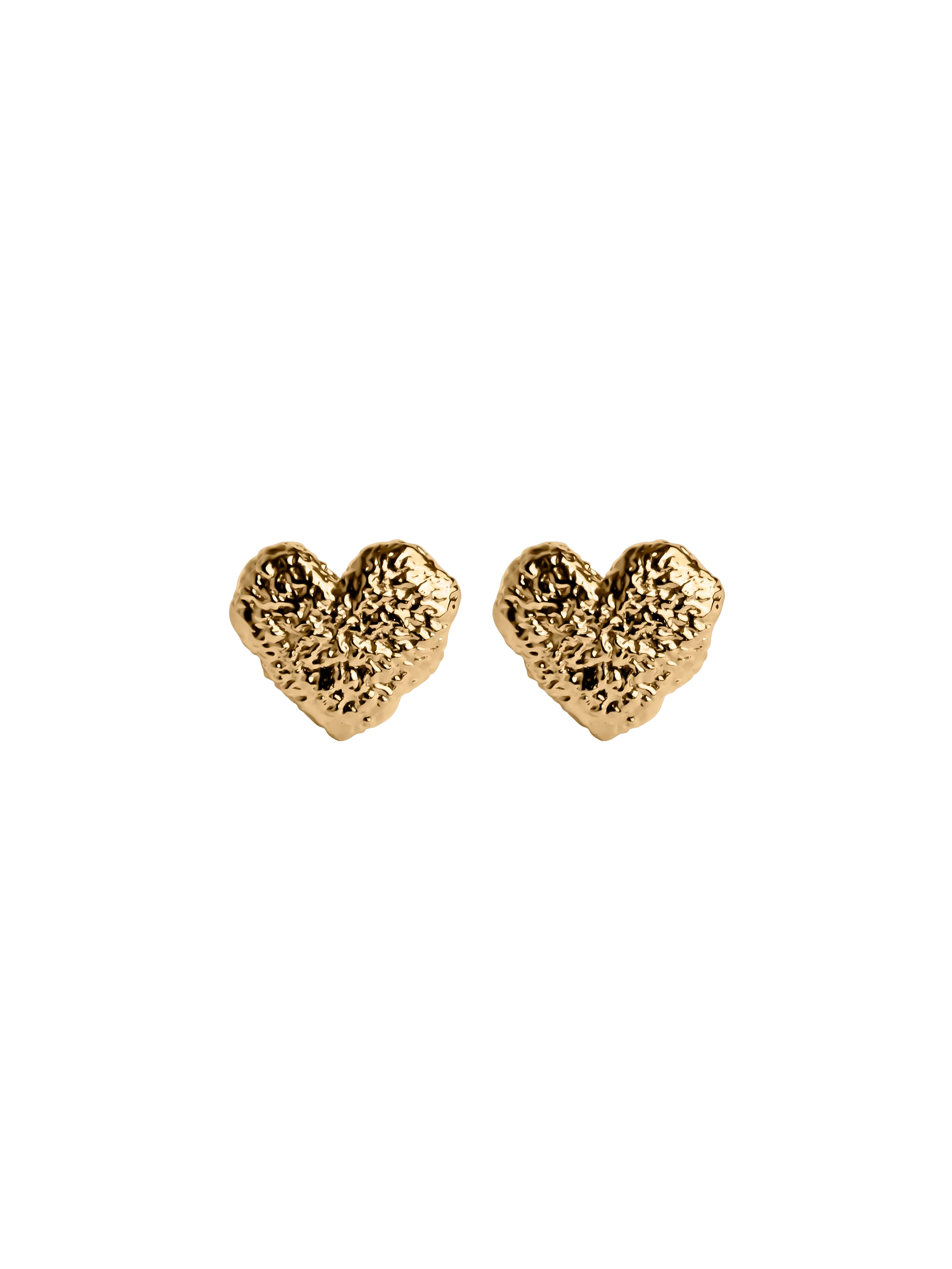 Textured Heart Earring golden