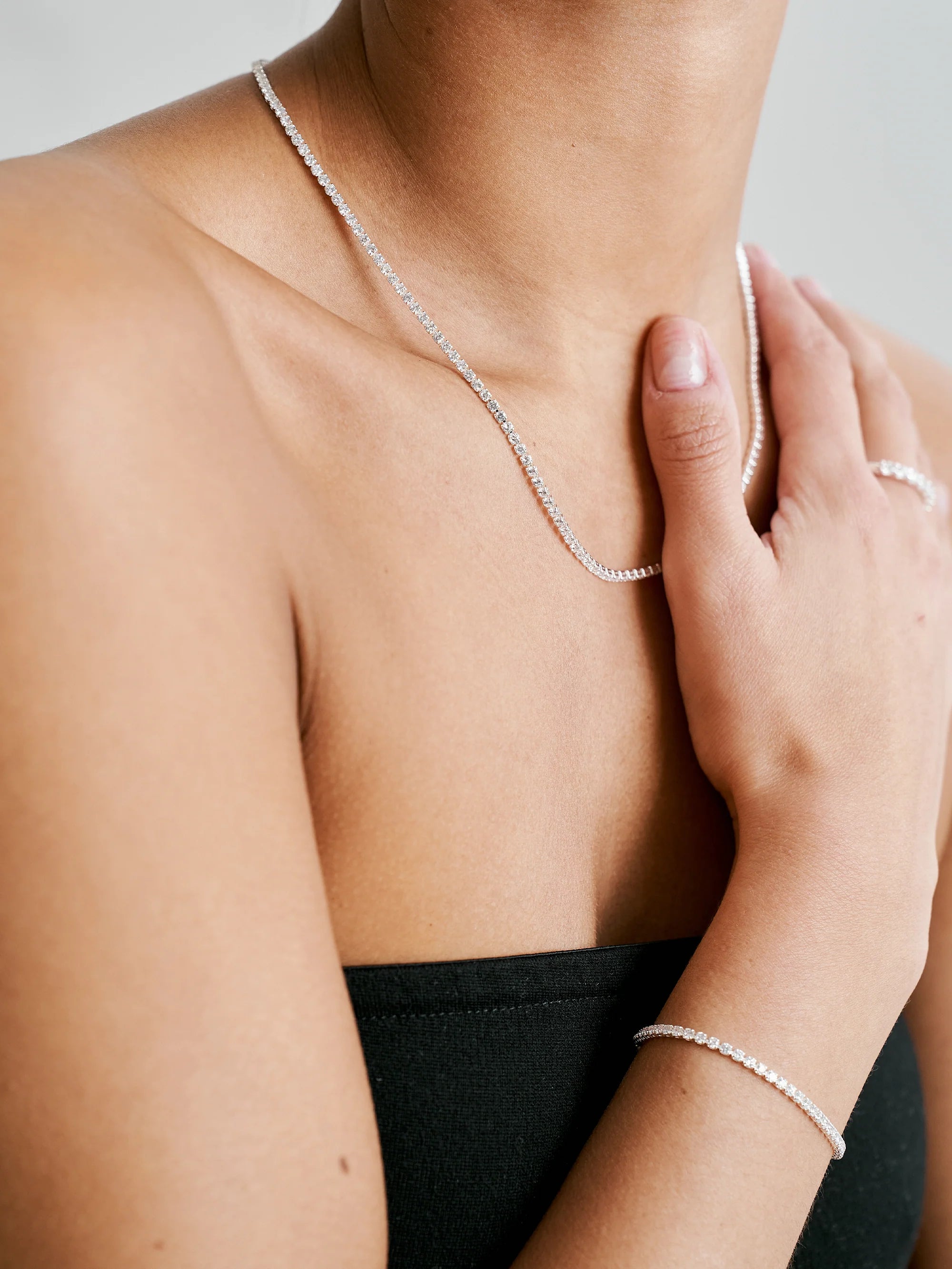 Thin Tennis Bracelet silver