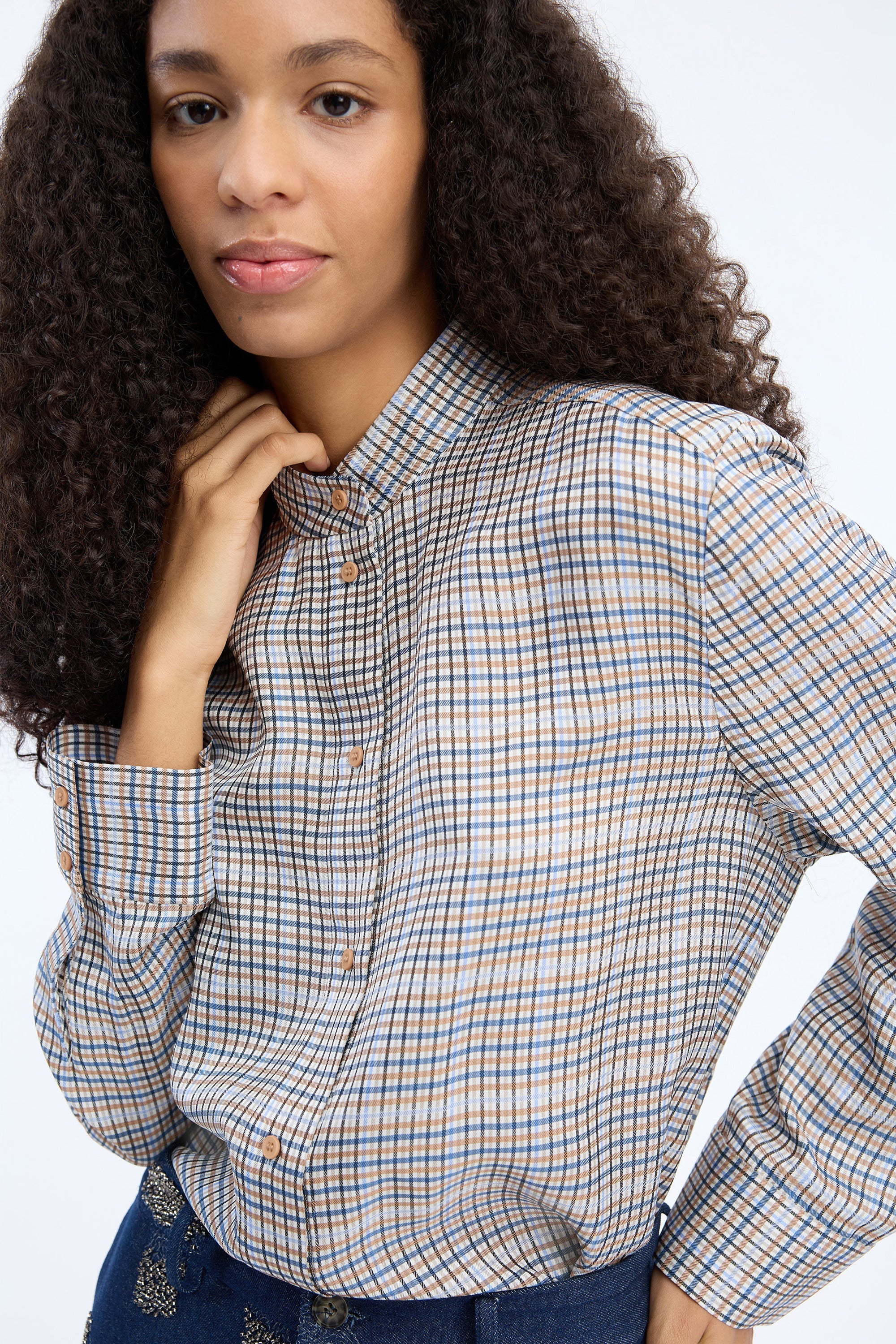 Veiling Top Blouse mix blue
