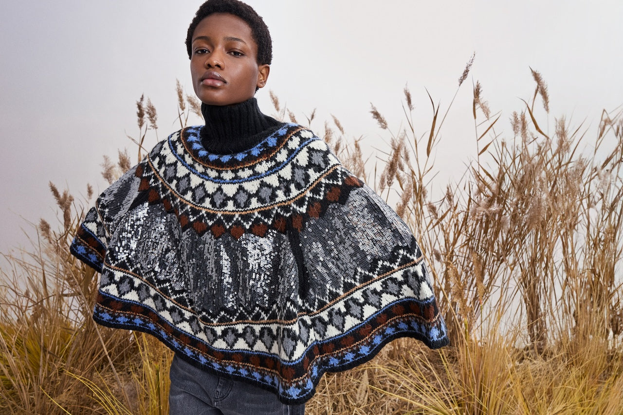 Verst Poncho mix black