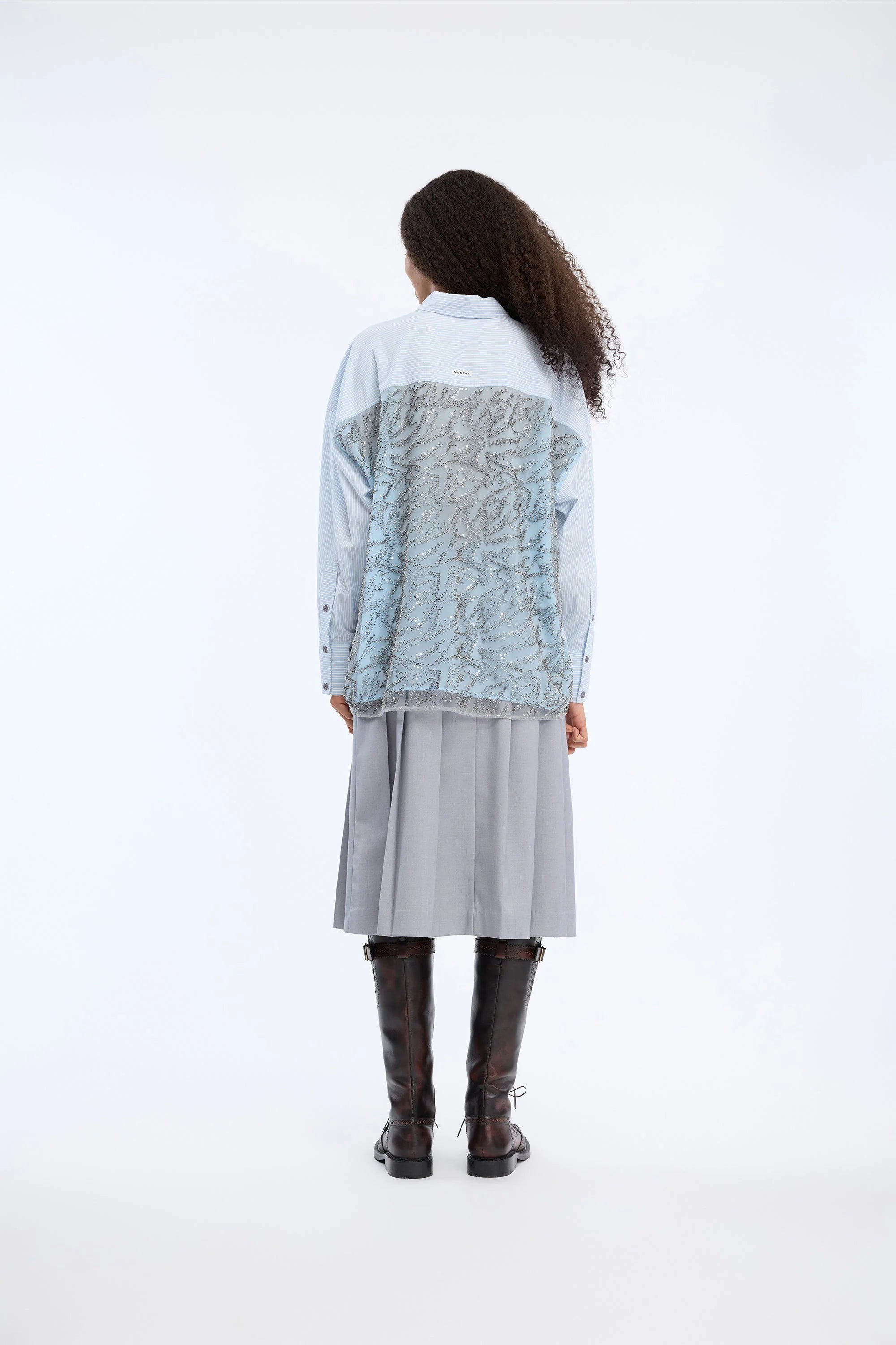 Vontario Top Blouse stripe blue