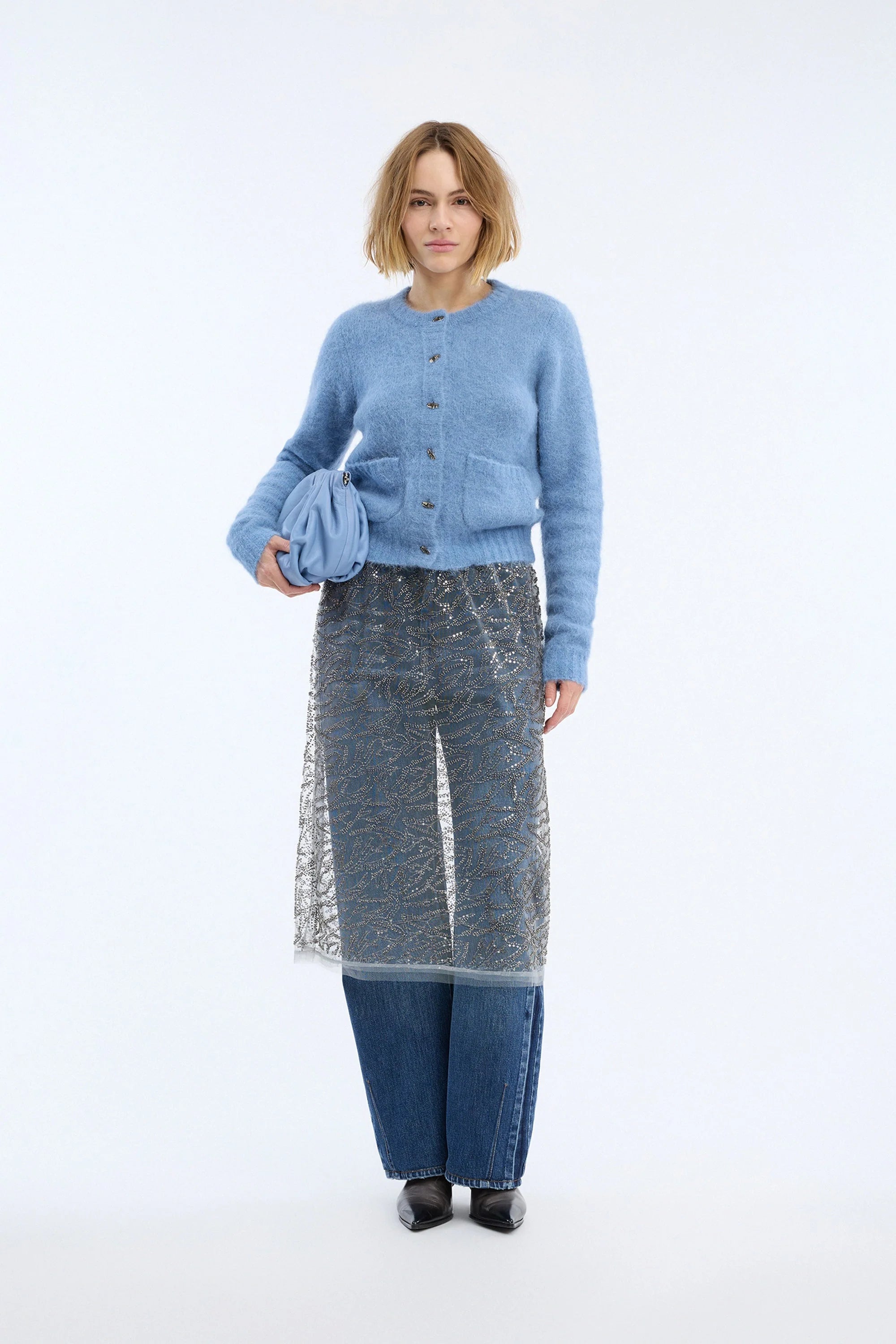 Vovilla Knit Cardigan blue
