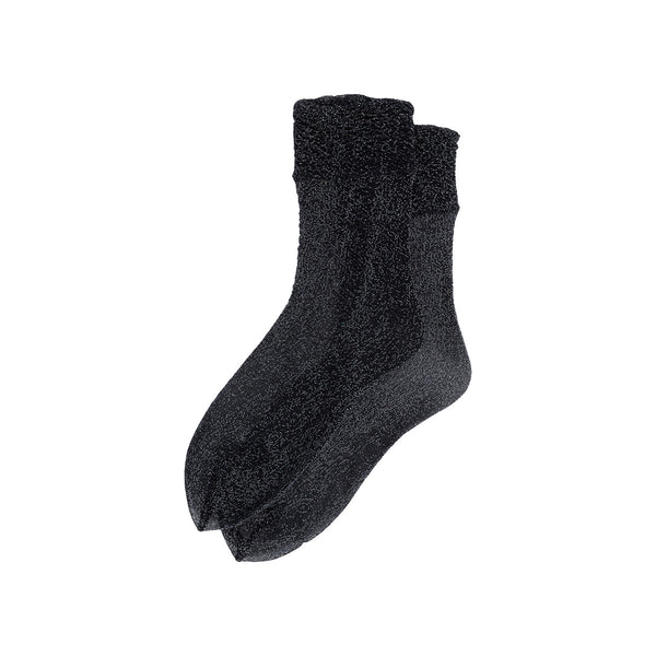 Thin Glitter Socks dark grey