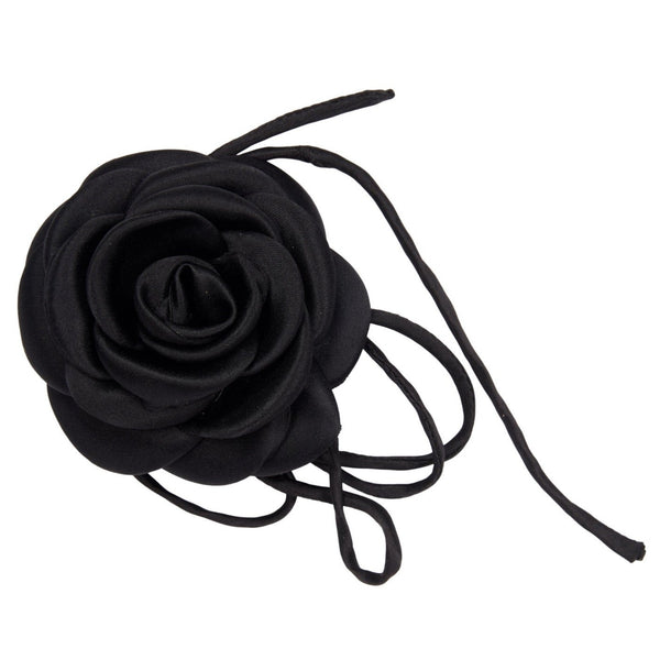 Satin Rose String black
