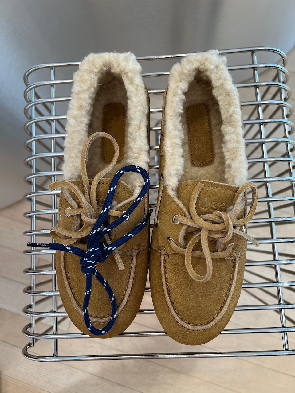 Boat Loafer Brushed Fur Suede camel