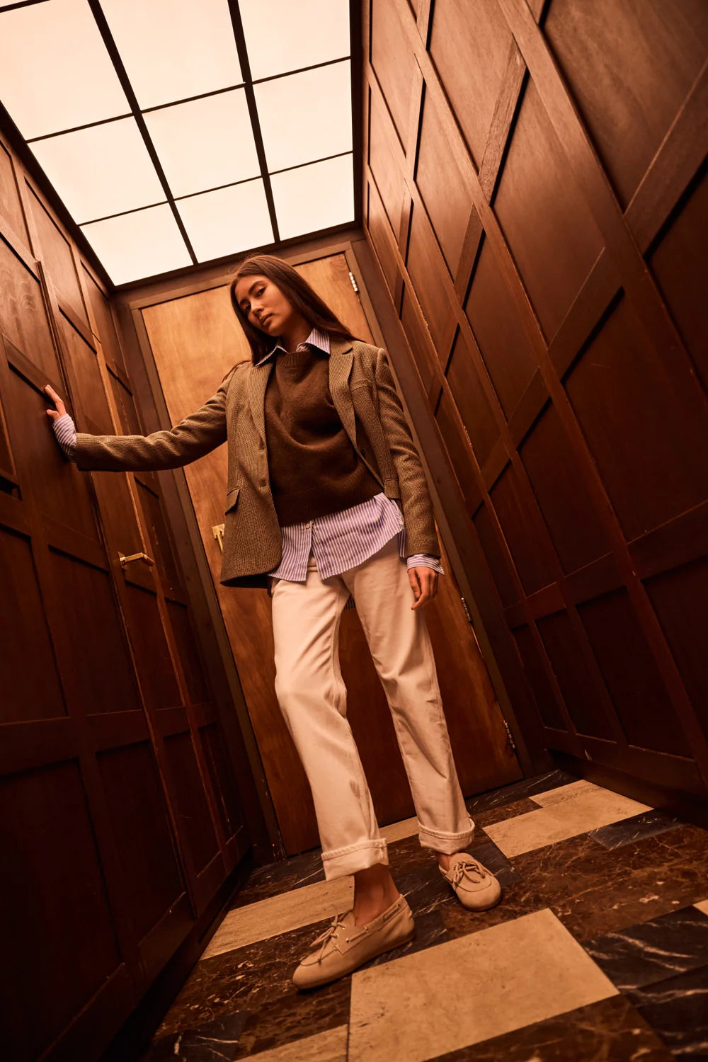 Boat Loafer Brushed Suede light taupe