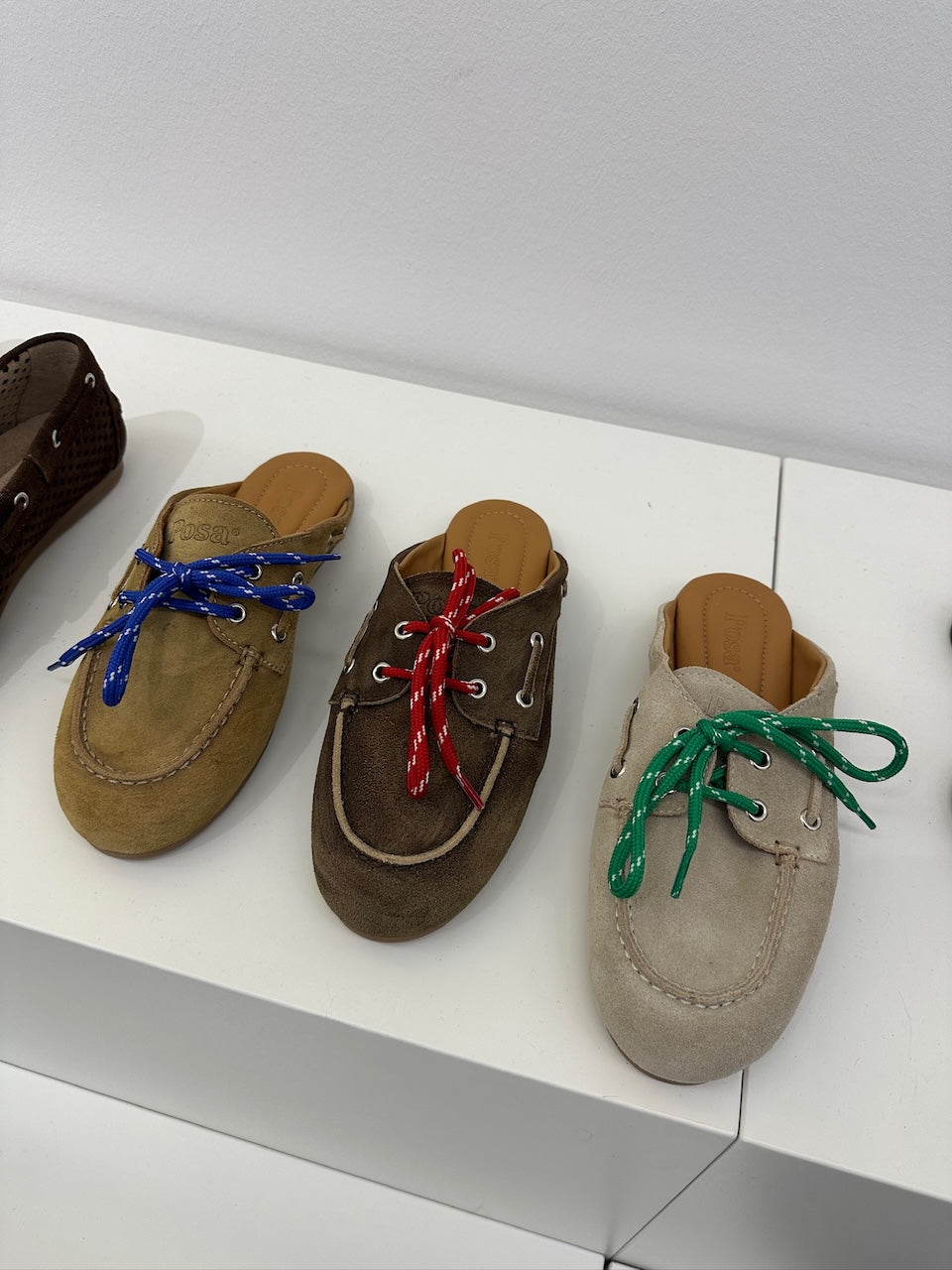 Boat Loafer Mule Suede dark brown