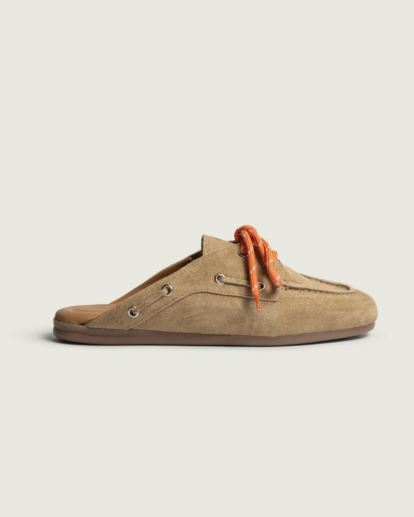 Boat Loafer Mule Suede tan