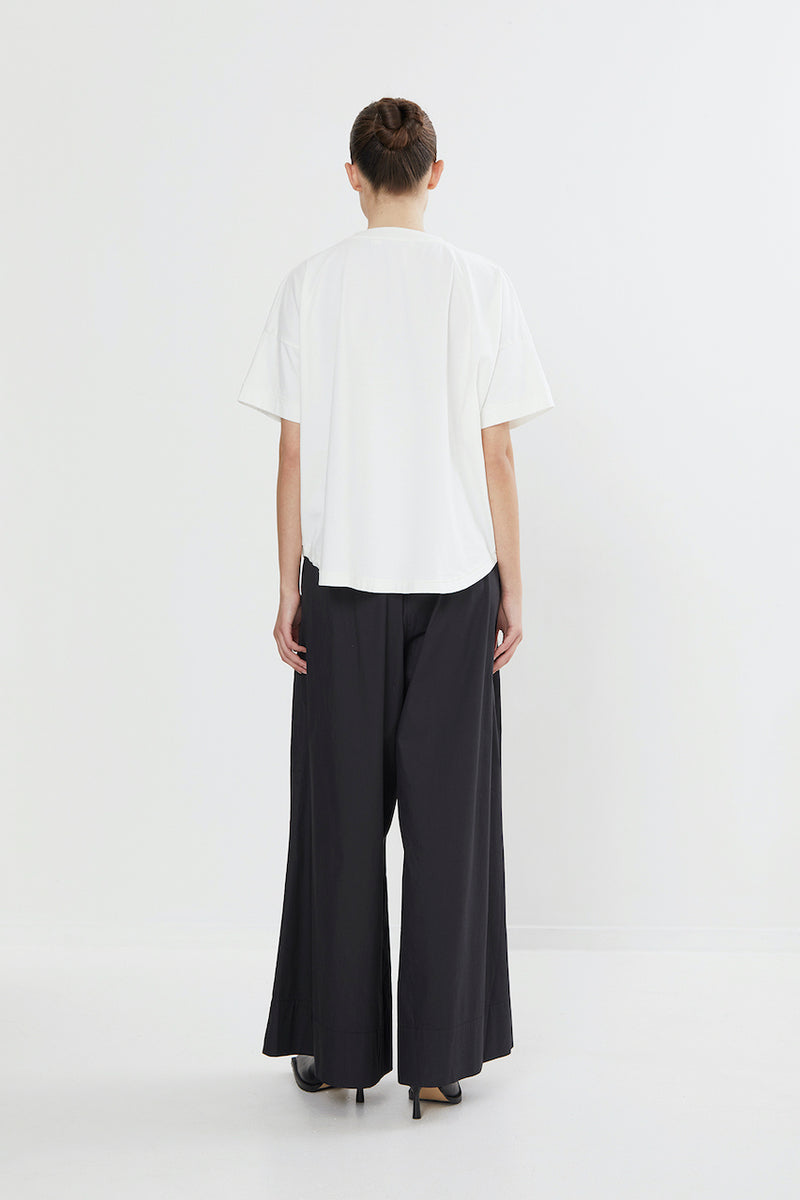 Briana Sheer Wide Pant caviar black