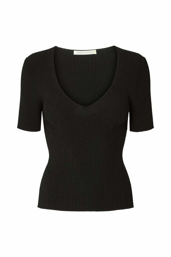Fabia Contour Knit Short Top black