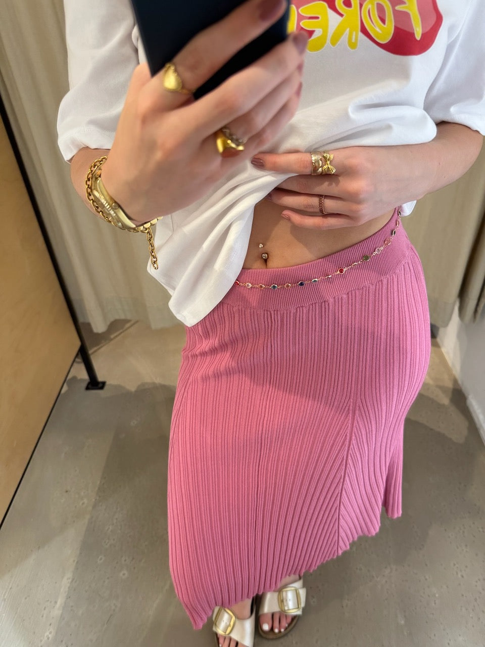 Bastia Midi Skirt cashmere rose