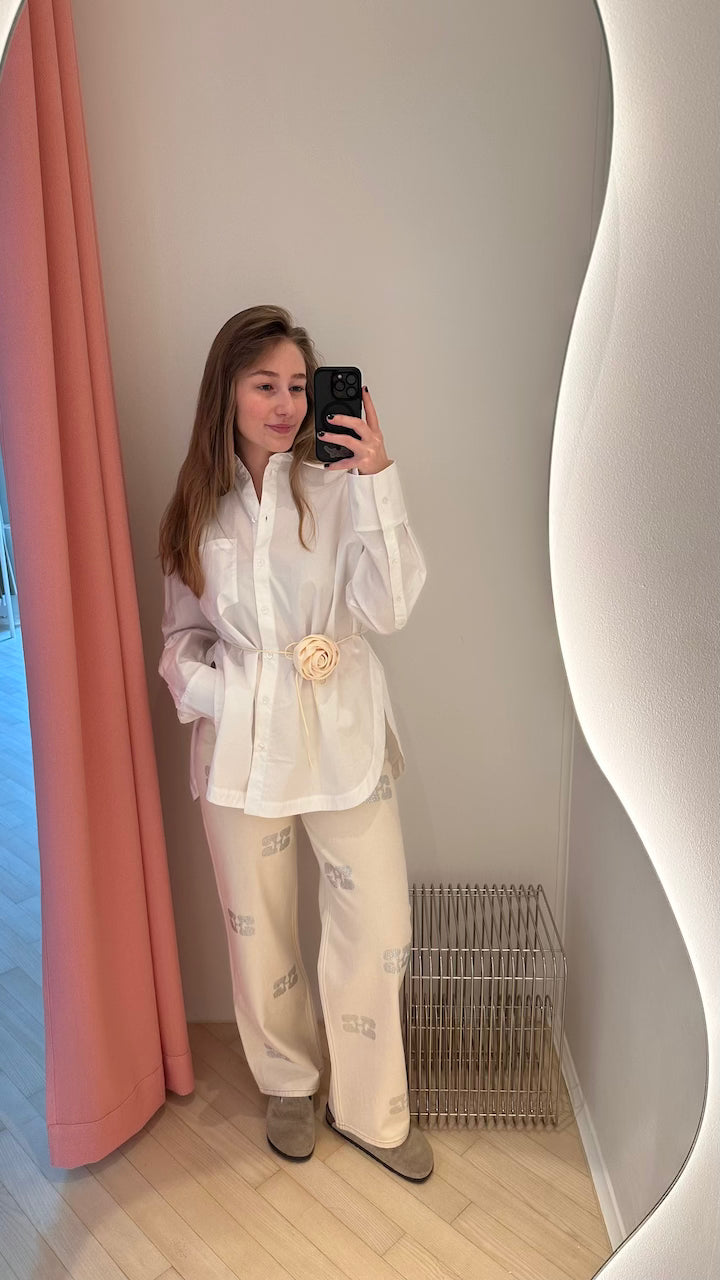 Naja Shirt Pleated Back bright white