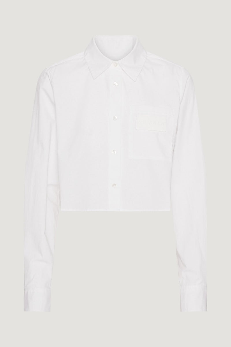 Cotton Poplin Cropped Shirt white