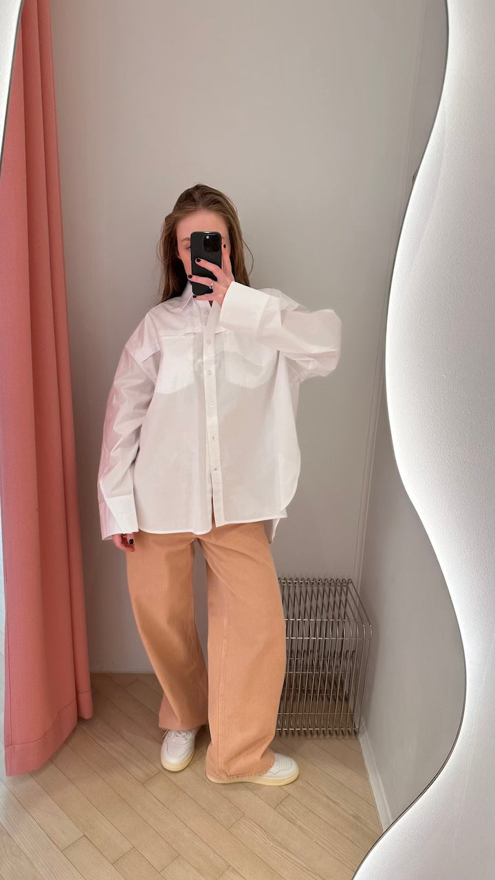 Falia Poplin Oversized Shirt bright white