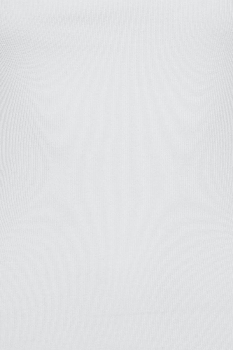 Jersey Cut-Out Top bright white