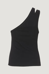 Toya Jersey One-Shoulder Top black