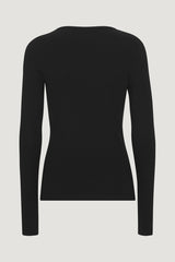 Harper Jersey V-Neck Top black