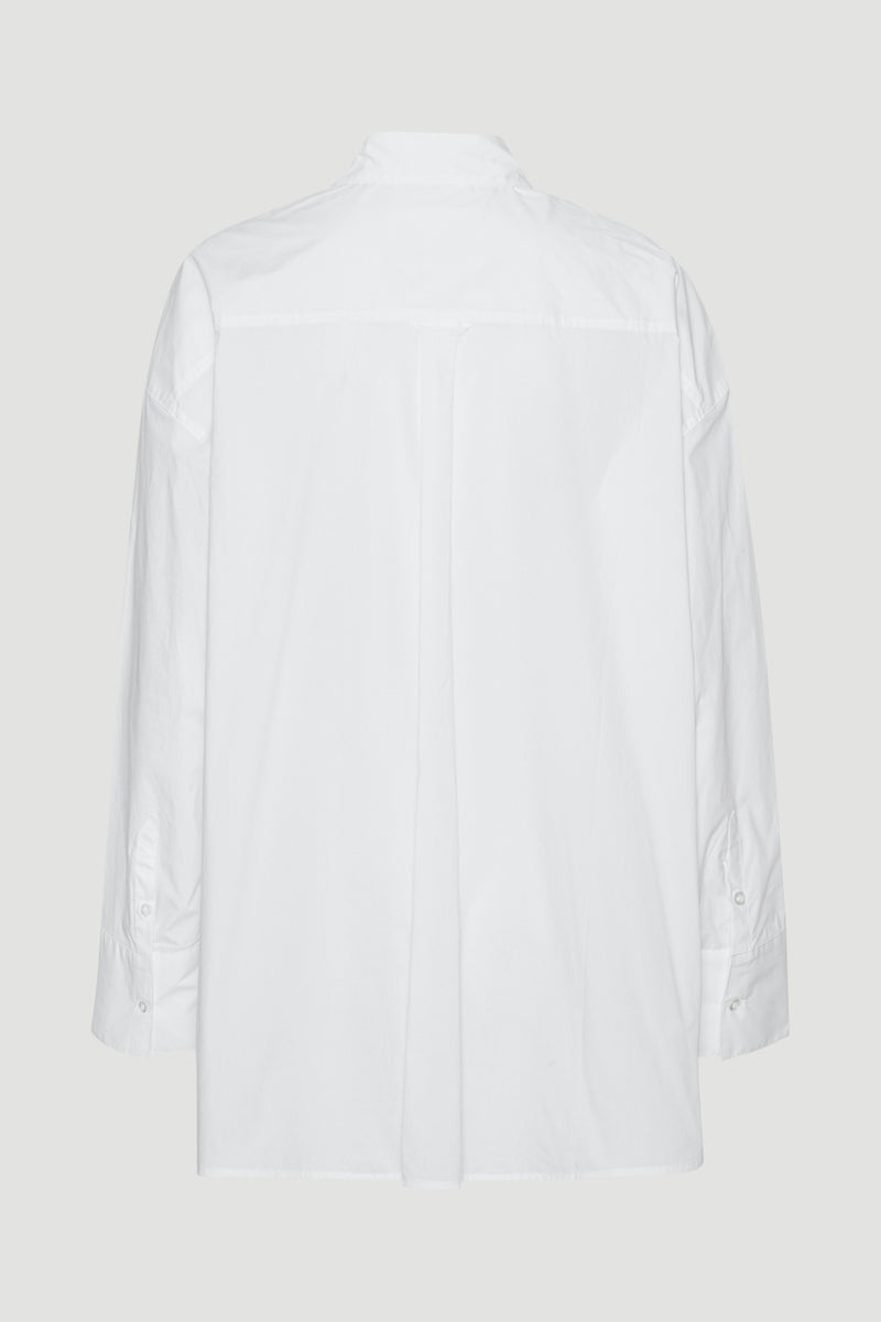 Nalia Poplin Oversized Shirt bright white