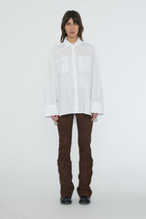 Nalia Poplin Oversized Shirt bright white