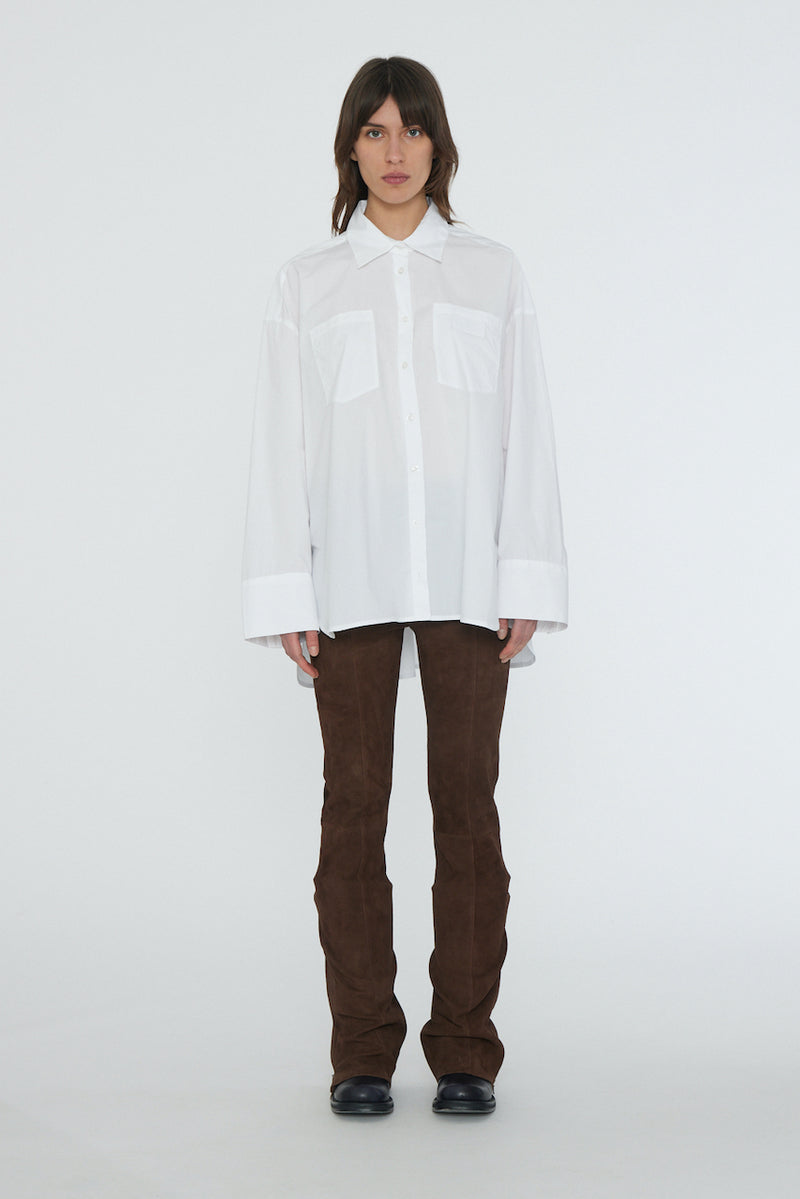 Nalia Poplin Oversized Shirt bright white